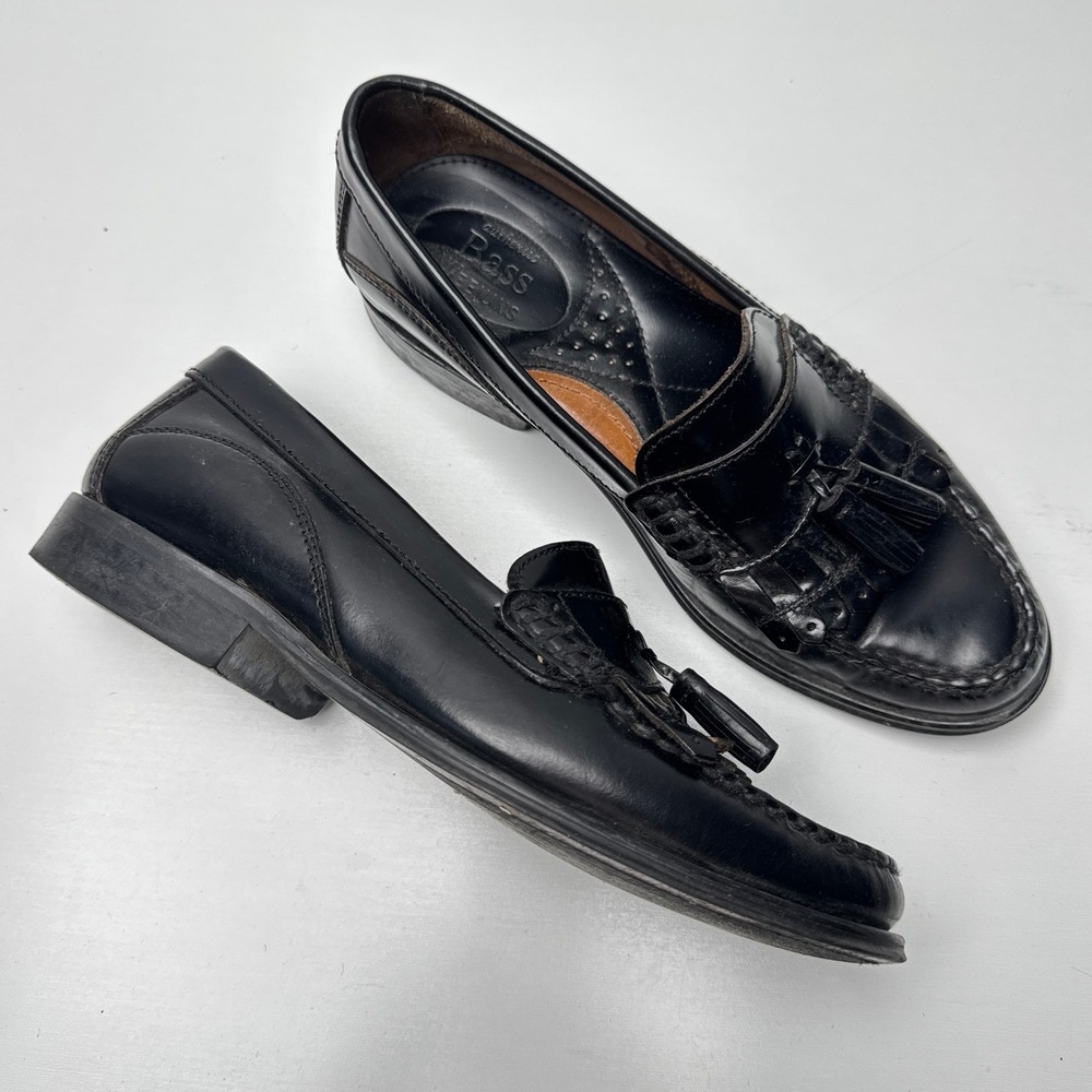 G.H. Bass Weejuns Barnett Black Leather Tassel Kiltie Loafers Womens 7M 2798001